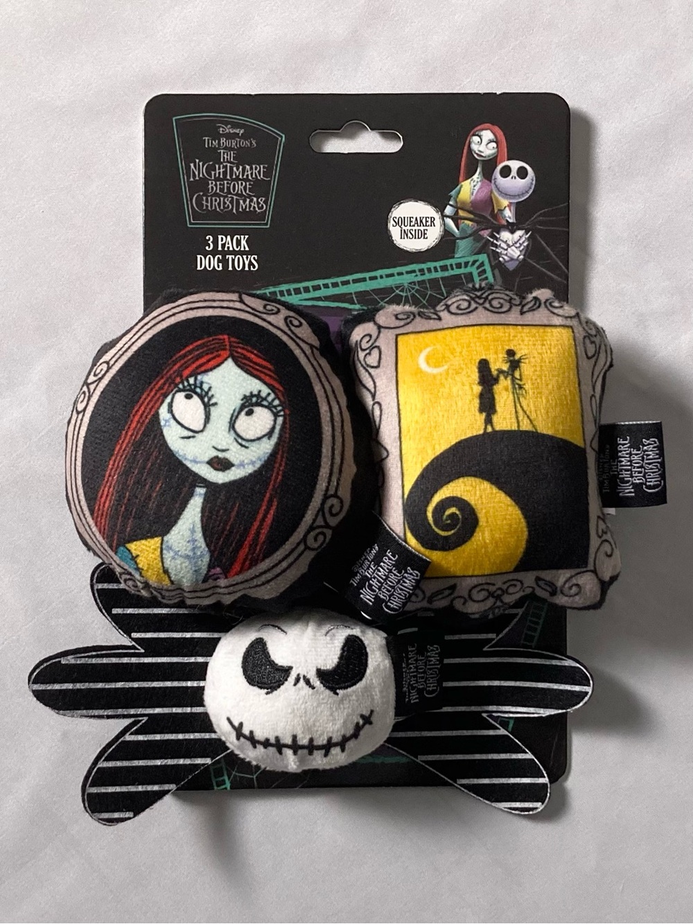 ⭐️ Disney’s The Nightmare Before Christmas 3 Pack Dog Squeaky Toys
